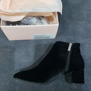 Black Brocade Booties